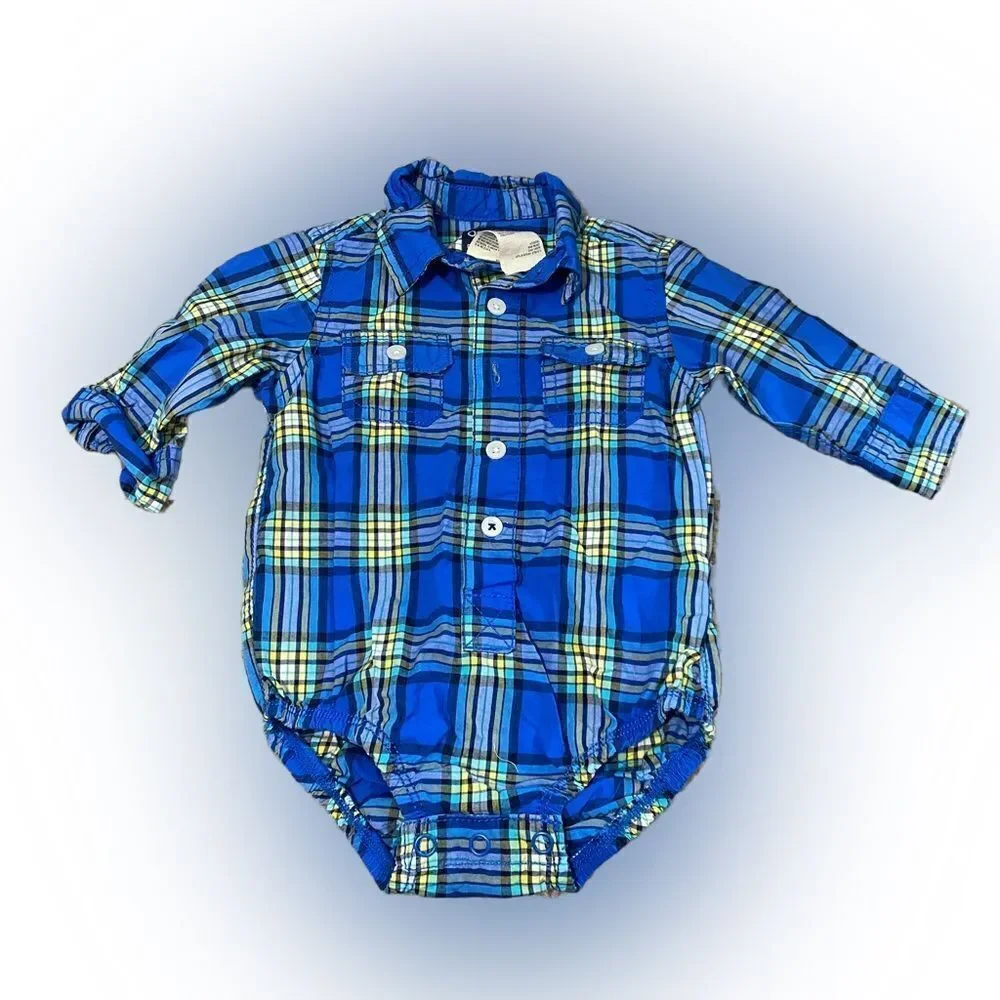 Infant Plaid OshKosh Onesie Outfit